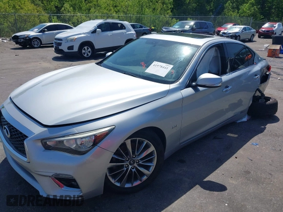 2018 Infiniti Q50 3.0t Luxe with VIN JN1EV7AR6JM441920, listed as a IAAI auction lot 41978441 with 126,455 mi miles. Bid and sale history available at carsss.com. Image 19.