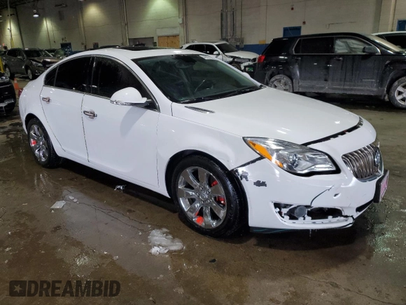 2015 Buick Regal Premium II with VIN 2G4GR5GX5F9107253, listed as a Copart auction lot 46037575 with 154,905 mi miles and Clean Title. Bid and sale history available at carsss.com. Image 4.
