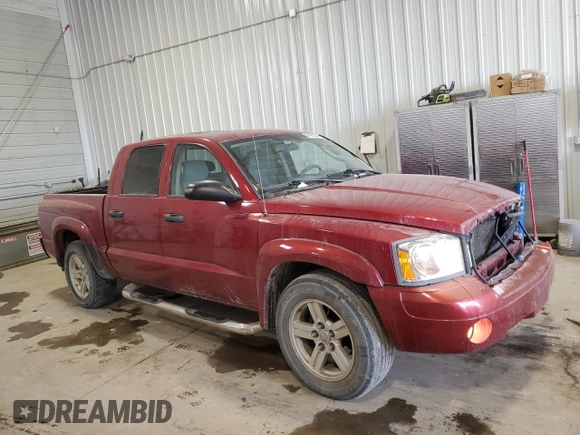 2007 Dodge Dakota SLT with VIN 1D7HW48P77S227488, listed as a Copart auction lot 84265044 with 189,982 mi miles and Salvage Title. Bid and sale history available at carsss.com. Image 4.