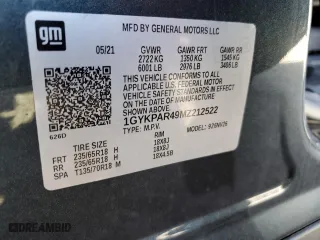 2021 Cadillac XT6 Luxury with VIN 1GYKPAR49MZ212522, listed as a Copart auction lot 41449264 with 45,935 mi miles. Bid and sale history available at carsss.com. Image 13.