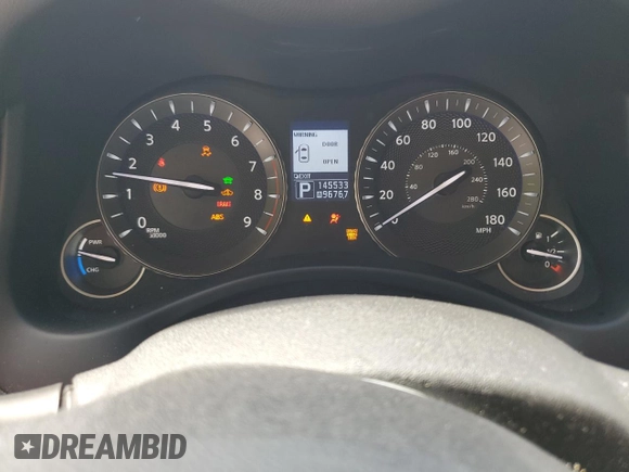 2012 Infiniti M Hybrid with VIN JN1EY1AP0CM910697, listed as a Copart auction lot 60821335 with 145,533 mi miles and Salvage title. Bid and sale history available at DreamBid. Image 9.