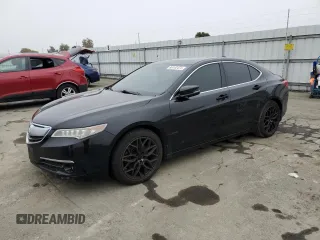 2015 Acura TLX V6 Advance with VIN 19UUB2F7XFA004587, listed as a Copart auction lot 86142474 with 0 mi miles and Salvage Title. Bid and sale history available at carsss.com. Image 1.