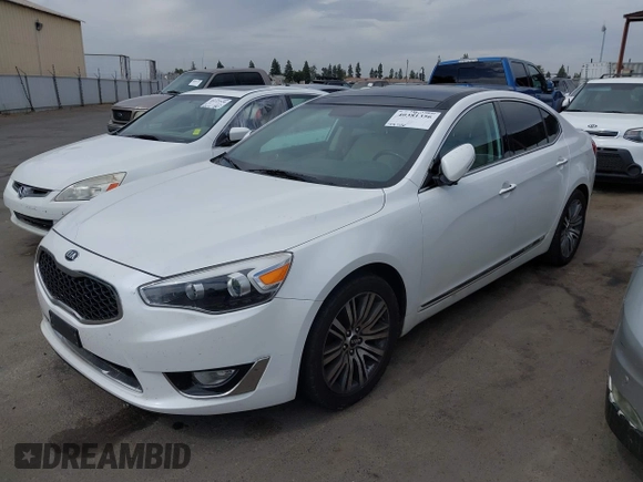 2016 Kia Cadenza Premium with VIN KNALN4D77G5218198, listed as a IAAI auction lot 40381356 with 77,116 mi miles. Bid and sale history available at carsss.com. Image 17.
