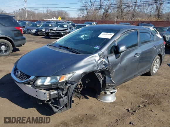 2013 Honda Civic LX with VIN 19XFB2F51DE012870, listed as a IAAI auction lot 41602499 with 120,001 mi miles and . Bid and sale history available at DreamBid. Image 2.