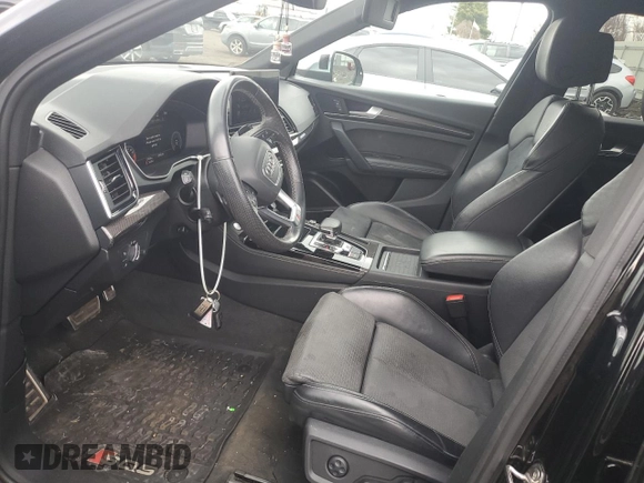 2021 Audi SQ5 Premium Plus with VIN WA1B4AFY9M2022325, listed as a Copart auction lot 50020205 with 57,836 mi miles and Salvage Title. Bid and sale history available at carsss.com. Image 7.