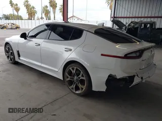 2019 Kia Stinger GT1 with VIN KNAE45LC4K6045047, listed as a IAAI auction lot 41489423 with 75,845 mi miles and . Bid and sale history available at DreamBid. Image 3.