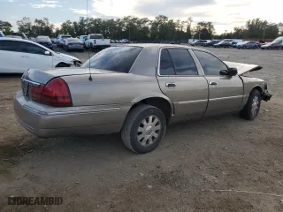 2005 Mercury Grand Marquis LS Premium with VIN 2MEHM75W45X665603, listed as a Copart auction lot 72344074 with 196,596 mi miles and Salvage Title. Bid and sale history available at carsss.com. Image 3.