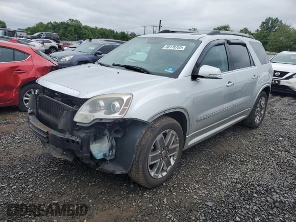 2012 GMC Acadia Denali with VIN 1GKKVTED2CJ187638, listed as a Copart auction lot 58170765 with 126,425 mi miles and Salvage title. Bid and sale history available at DreamBid. Image 1.