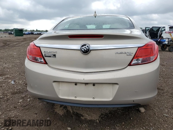 2011 Buick Regal CXL RL2 with VIN 2G4GP5ECXB9176424, listed as a Copart auction lot 61353695 with 84,820 mi miles and Salvage title. Bid and sale history available at DreamBid. Image 6.