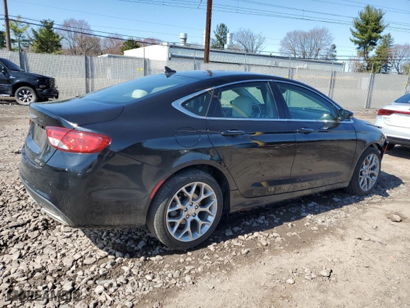 2015 Chrysler 200 C with VIN 1C3CCCEG8FN522564, listed as a Copart auction lot 51076565 with 69,510 mi miles and Salvage Title. Bid and sale history available at carsss.com. Image 3.