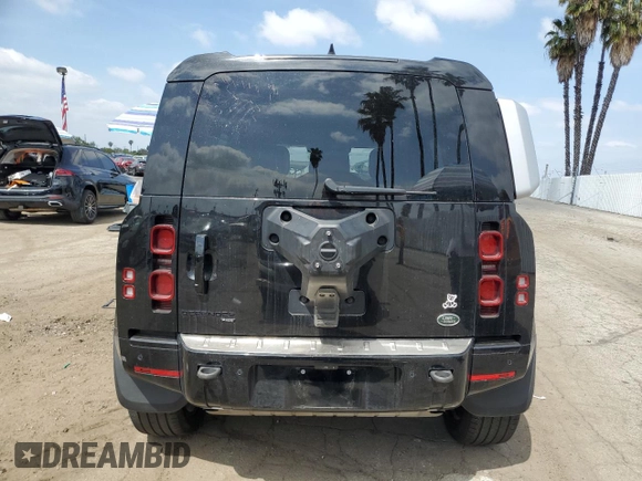 2022 Land Rover Defender with VIN SALE3ERU7N2096259, listed as a Copart auction lot 54594105 with 26,270 mi miles and Salvage title. Bid and sale history available at DreamBid. Image 6.