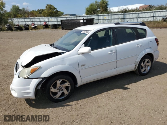 2005 Pontiac Vibe with VIN 5Y2SL66885Z433729, listed as a Copart auction lot 71591154 with 204,224 mi miles and Salvage Title. Bid and sale history available at carsss.com. Image 1.