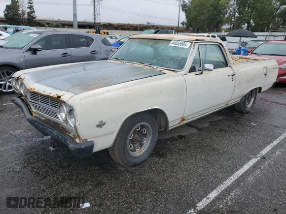 1965 Chevrolet El Camino z VIN 136805Z155215, wystawiony jako Copart lot #44055505 z przebiegiem 64 290 mil mil oraz Nie do naprawy • Non repairable. Historia ofert i sprzedaży dostępna na DreamBid. Obrazek 1.