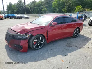 2019 Honda Accord Sport with VIN 1HGCV1F35KA027005, listed as a Copart auction lot 57052715 with 121,090 mi miles and Salvage title. Bid and sale history available at DreamBid. Image 1.