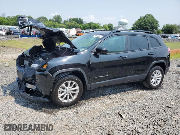 2022 Jeep Cherokee Latitude Lux z VIN 1C4PJMMN6ND542731, wystawiony jako Copart lot #59912205 z przebiegiem 9 483 mil mil oraz Szkoda całkowita • Salvage title. Historia ofert i sprzedaży dostępna na DreamBid. Obrazek 1.