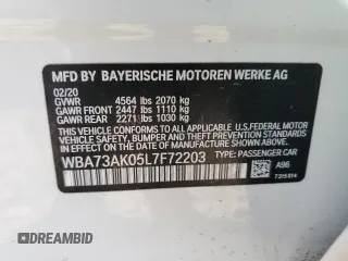 2020 BMW 2 Series 228i xDrive with VIN WBA73AK05L7F72203, listed as a Copart auction lot 65248272 with 27,138 mi miles. Bid and sale history available at carsss.com. Image 10.