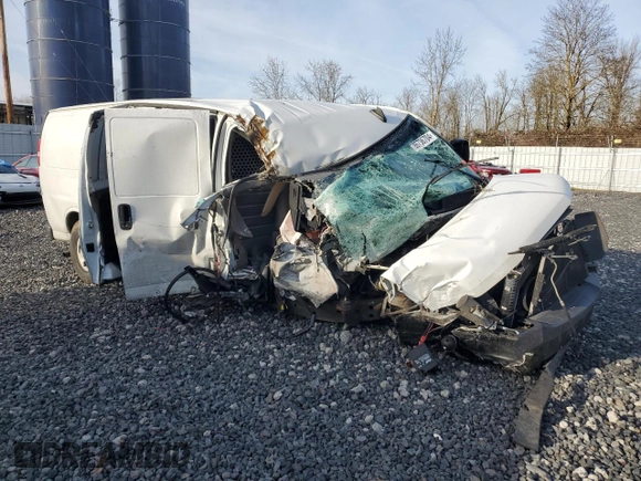 2019 Chevrolet Express Cargo with VIN 1GCWGBFG8K1352763, listed as a Copart auction lot 86736704 with Not provided miles and Salvage title. Bid and sale history available at DreamBid. Image 4.