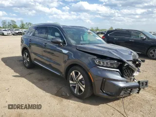 2024 Kia Sorento EX with VIN KNDRHDLG1R5258625, listed as a Copart auction lot 56949095 with 11,112 mi miles and Salvage title. Bid and sale history available at DreamBid. Image 4.