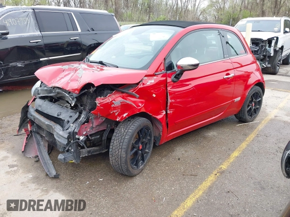2013 FIAT 500 Lounge with VIN 3C3CFFER8DT677980, listed as a IAAI auction lot 41914691 with 95,830 mi miles and . Bid and sale history available at DreamBid. Image 2.
