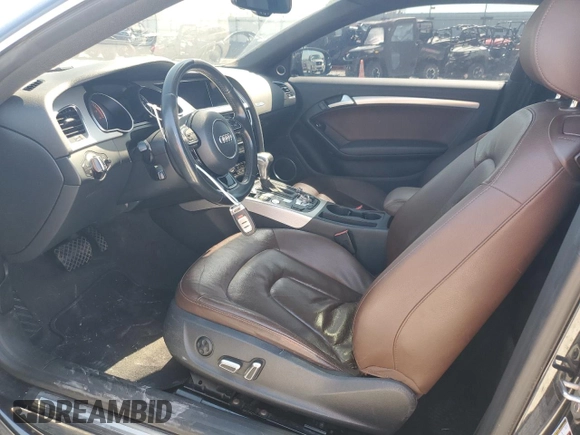 2016 Audi A5 Premium Plus with VIN WAUM2AFRXGA012620, listed as a Copart auction lot 53327735 with 138,216 mi miles and Salvage title. Bid and sale history available at DreamBid. Image 7.