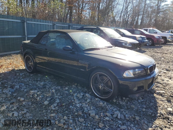 2003 BMW 3 Series M3 with VIN WBSBR93413PK03677, listed as a Copart auction lot 79610934 with 0 mi miles and Salvage Title. Bid and sale history available at carsss.com. Image 4.