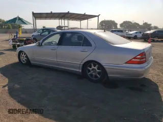 2001 Mercedes-Benz S-Class with VIN WDBNG75J81A143204, listed as a Copart auction lot 74850024 with 122,214 mi miles and Clean Title. Bid and sale history available at carsss.com. Image 2.