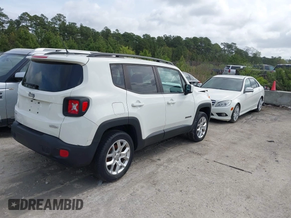 2017 Jeep Renegade Latitude with VIN ZACCJBBB7HPF65291, listed as a IAAI auction lot 41962386 with 45,705 mi miles. Bid and sale history available at carsss.com. Image 4.