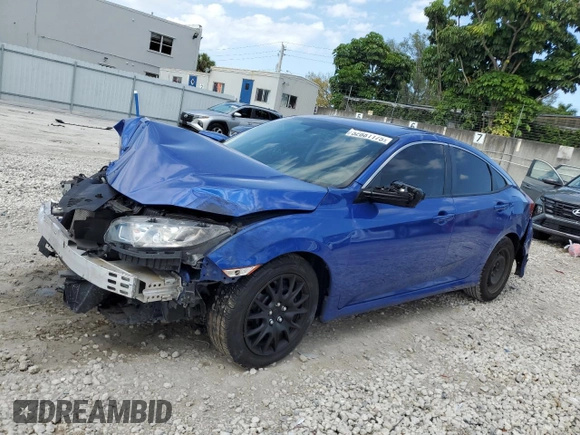 2018 Honda Civic Sedan LX with VIN 19XFC2F50JE020533, listed as a Copart auction lot 52881175 with 112,549 mi miles and Salvage Title. Bid and sale history available at carsss.com. Image 1.