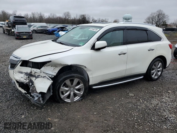 2015 Acura MDX Advance with VIN 5FRYD4H87FB031277, listed as a Copart auction lot 51446755 with 131,059 mi miles and Salvage title. Bid and sale history available at DreamBid. Image 1.