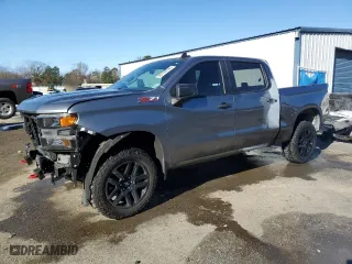 2021 Chevrolet Silverado 1500 Custom Trail Boss with VIN 3GCPYCEHXMG478189, listed as a Copart auction lot 45159785 with 49,208 mi miles and Salvage Title. Bid and sale history available at carsss.com. Image 1.