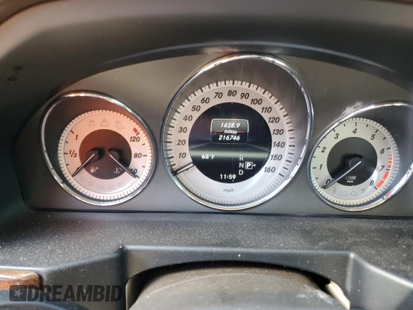 2013 Mercedes-Benz GLK 350 with VIN WDCGG8JB9DG000045, listed as a Copart auction lot 43123455 with 216,746 mi miles and Salvage Title. Bid and sale history available at DreamBid. Image 9.