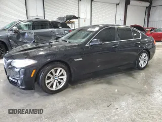 2015 BMW 5 Series 528i xDrive with VIN WBA5A7C5XFG144025, listed as a Copart auction lot 44063125 with 125,736 mi miles and Salvage Title. Bid and sale history available at carsss.com. Image 1.