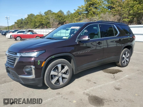 2022 Chevrolet Traverse LT Leather with VIN 1GNEVHKW4NJ110243, listed as a Copart auction lot 46263463 with 15,681 mi miles. Bid and sale history available at carsss.com. Image 1.