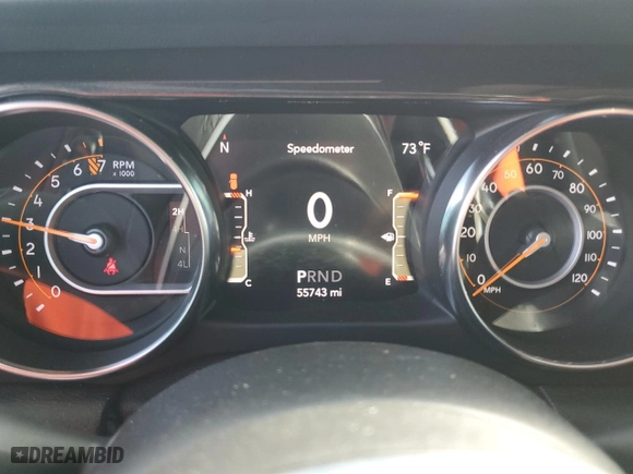 2019 Jeep Wrangler Unlimited Sahara Altitude with VIN 1C4HJXEGXKW648069, listed as a Copart auction lot 73972354 with 55,743 mi miles and Non Repairable. Bid and sale history available at carsss.com. Image 9.