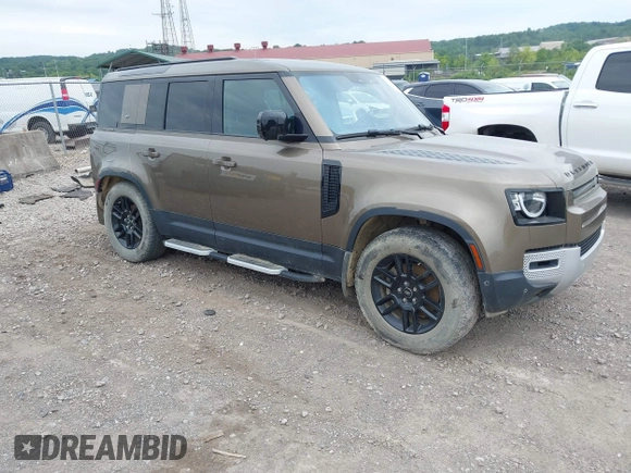 2021 Land Rover Defender S with VIN SALEJ7RX8M2041751, listed as a IAAI auction lot 42319668 with 57,774 mi miles and . Bid and sale history available at DreamBid. Image 1.