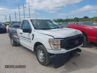 2022 Ford F-150 XL with VIN 1FTMF1CB5NKE95567, listed as a IAAI auction lot 41561435 with 54,497 mi miles. Bid and sale history available at carsss.com. Image 1.