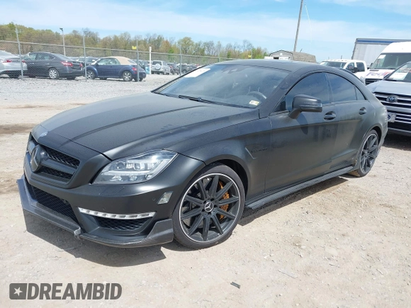 2014 Mercedes-Benz CLS 63 S AMG with VIN WDDLJ7GB2EA106645, listed as a IAAI auction lot 42075075 with 72,375 mi miles and . Bid and sale history available at DreamBid. Image 2.
