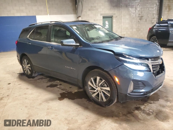 2024 Chevrolet Equinox LT with VIN 3GNAXUEG1RL177483, listed as a Copart auction lot 47187225 with 22,107 mi miles and Salvage Title. Bid and sale history available at DreamBid. Image 4.