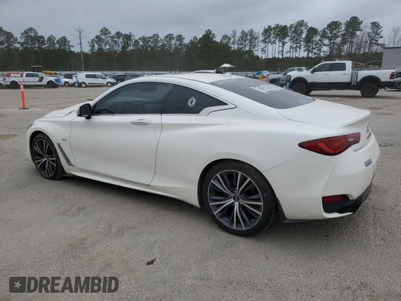 2020 Infiniti Q60 Luxe with VIN JN1EV7EK0LM340405, listed as a Copart auction lot 47387225 with 88,219 mi miles and Salvage title. Bid and sale history available at DreamBid. Image 2.