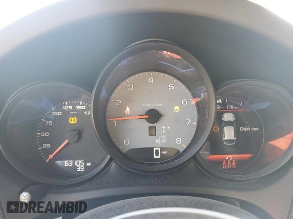 2021 Porsche Macan S with VIN WP1AB2A56MLB35412, listed as a Copart auction lot 57626125 with 63,105 mi miles and Salvage title. Bid and sale history available at DreamBid. Image 9.