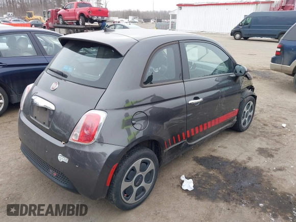 2016 FIAT 500e with VIN 3C3CFFGE1GT184091, listed as a IAAI auction lot 41335256 with 54,899 mi miles and . Bid and sale history available at DreamBid. Image 4.