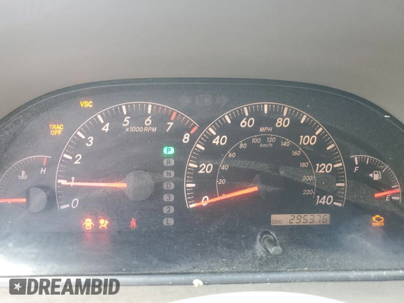 2005 Toyota Camry LE with VIN 4T1BF30K15U603142, listed as a Copart auction lot 54925905 with 295,376 mi miles and Clean Title. Bid and sale history available at DreamBid. Image 9.