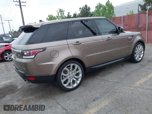 2016 Land Rover Range Rover Sport V6 HSE with VIN SALWR2PF2GA587143, listed as a IAAI auction lot 42106072 with 78,324 mi miles. Bid and sale history available at carsss.com. Image 4.