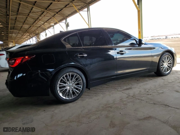 2019 Infiniti Q50 3.0t LUXE with VIN JN1EV7AP1KM540094, listed as a Copart auction lot 44002165 with 88,689 mi miles and Salvage Title. Bid and sale history available at carsss.com. Image 3.