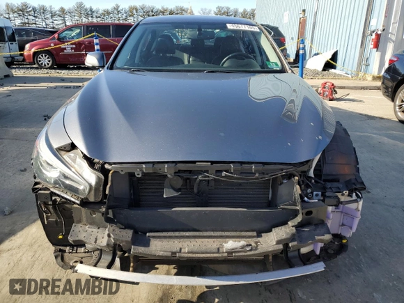 2016 Infiniti Q50 2.0t Premium with VIN JN1CV7ARXGM253725, listed as a Copart auction lot 45677165 with 51,699 mi miles and Salvage Title. Bid and sale history available at carsss.com. Image 5.