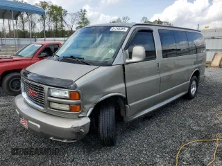 2002 GMC Savana z VIN 1GDFG65R221108418, wystawiony jako Copart lot #51793385 z przebiegiem 150 466 mil mil oraz Szkoda całkowita • Salvage title. Historia ofert i sprzedaży dostępna na DreamBid. Obrazek 1.