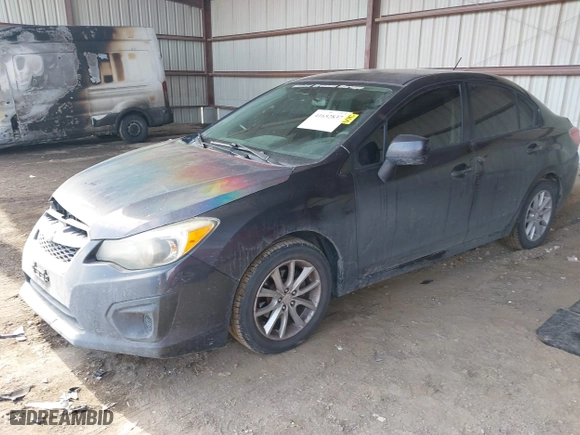 2012 Subaru Impreza Sedan 2.0i Premium with VIN JF1GJAB60CH002121, listed as a IAAI auction lot 41652837 with 106,382 mi miles. Bid and sale history available at carsss.com. Image 2.