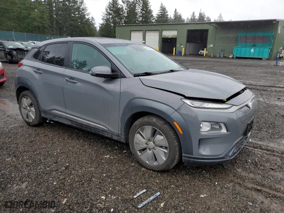 2021 Hyundai Kona Electric Limited with VIN KM8K33AG9MU129863, listed as a Copart auction lot 45430165 with 45,378 mi miles and Salvage Title. Bid and sale history available at carsss.com. Image 4.