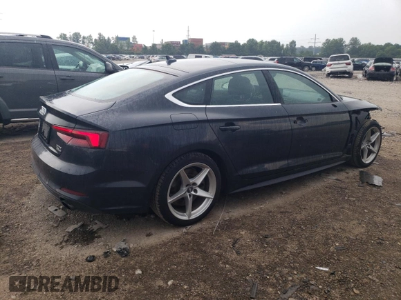 2018 Audi A5 Sportback Premium with VIN WAUDNCF55JA014752, listed as a Copart auction lot 62065494 with 48,801 mi miles and Salvage Title. Bid and sale history available at carsss.com. Image 3.