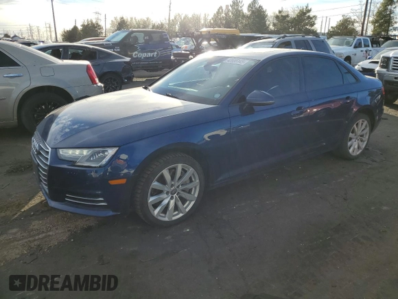 2017 Audi A4 Premium with VIN WAUGNAF41HN007244, listed as a Copart auction lot 42655145 with 80,468 mi miles and Salvage Title. Bid and sale history available at carsss.com. Image 1.